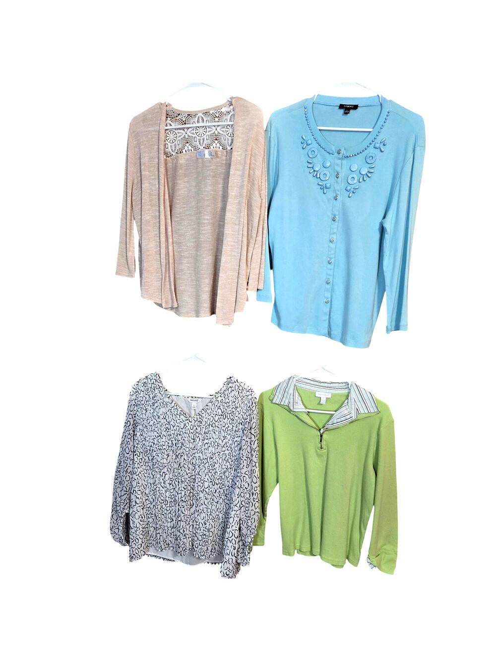 Women's Large 12 14 Tops Shirts Blouses Sweaters Wholesale Bulk Lot of 4 L